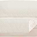 H.VERSAILTEX Reversible Loveseat Cover Furniture Protector Anti-Slip Water Resistant 2 Inch Wide Elastic Straps Couch Covers Pets Kids Fit Sitting Width Up to 46"(Love Seat: 75" x 90", Ivory/Beige)