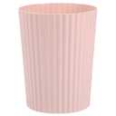 JiatuA Small Trash Can Plastic Wastebasket Round Garbage Container Bin for Bathroom, Kitchen, Bedroom, Home Office, College Dorm, Pink (1.8 Gallons)