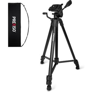 PREXISO Professional Laser Level Tripod - 61 Inch Sturdy Aluminum Tripod for Laser Levels, Lightweight Extendable Tripods Stand with Bag, Anti-Slip Feet, Quick Release Plate with 1/4" Thread