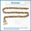 1/4 Inch x 12 Feet Transport Binder Chain G80 Safey Tow Chain with Grab Hooks 3300 Lbs Safe Work Load for Transporting Towing Tie Down Binding Equipment