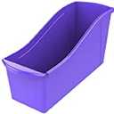 Storex Large Book Bin, 14.3 x 5.3 x 7", Mauve, Case of 6 (71192U06C)