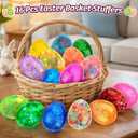 16 Pack Easter Egg Stress Balls, Squishy Squeeze Balls for Teens & Adults (14+), Easter Basket Fillers for Teens & Adults, Stress Relief Fidget Balls