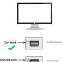 USB-C Type C Female Source to Mini Displayport DP Sink HDTV Adapter 4K 60hz 1080p for Tablet & Phone & Laptop (Not Work for Mini-DP Host to Type-C Monitor)