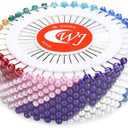 DECORA 480 Pieces Multicolor Sewing Pins Straight Quilting Pearl Head Pins for Christmas and Other Crafts Making (Ct023m2p1f)