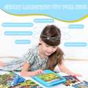 Kids Educational Learning Tablet Toy-Educational Tablet Toy to Interactive Learn Alphabets,Colors,Number,Foods,Jurassic Park,Animals,Learning Toys for Toddlers 2-6 Years Old,Gifts for Boys Girl