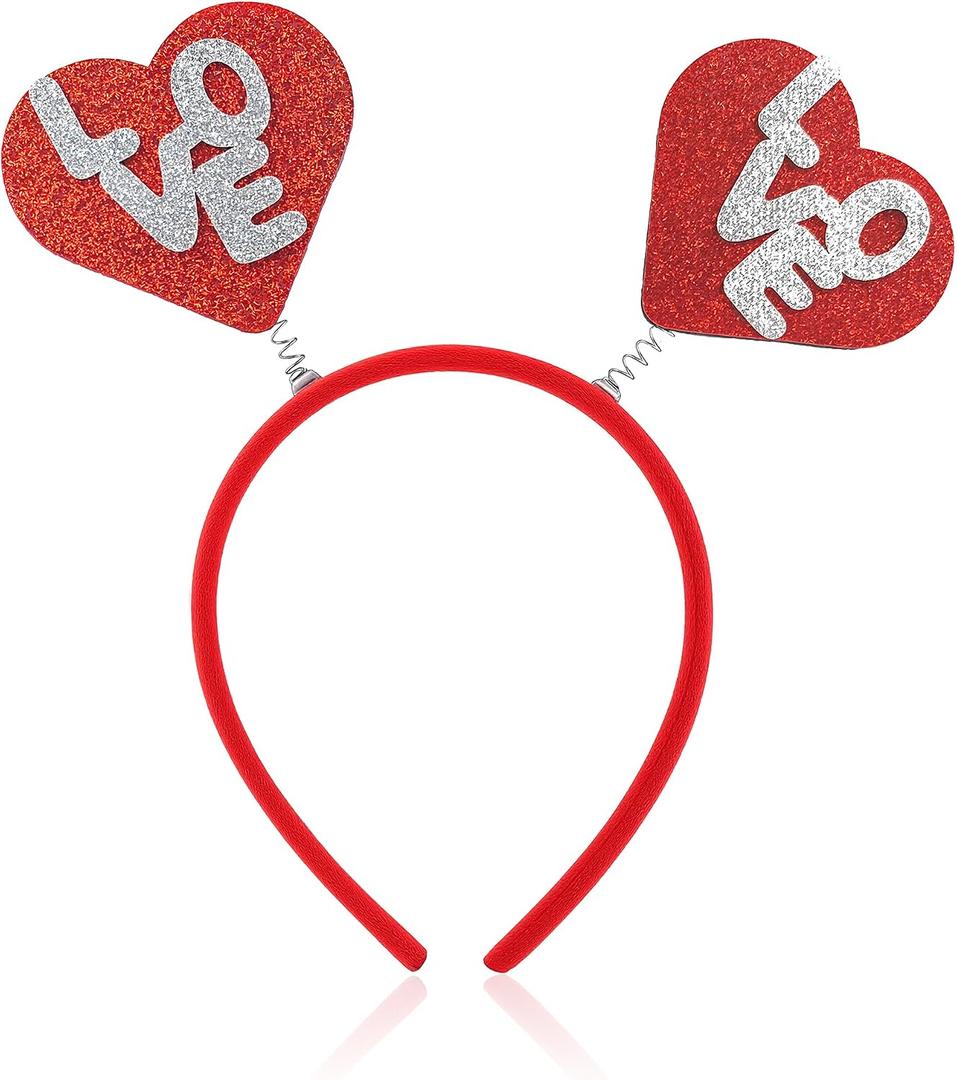3 x Valentines Day Outfit Women - Red Heart Headband | Valentines Day Gifts for Her Mom - Valentine Party Favors Supplies Decor Hair Accessories - Valentines Sweater Shirts Pajamas Dress for Women Girls