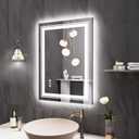 32" x 24" LED Bathroom Mirror with Lights, Front and Backlit Mirror, Anti-Fog Lighted Vanity Mirror, Stepless Dimmable, 3 Colors LED Mirror (Horizontal/Vertical)