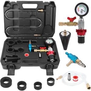 Coolant Vacuum Refill Kit Quick Airlift Coolant Refill Tool, Universal Adapters, Precise Flow Control Pneumatic Vacuum Fill Coolant, Cooling System Vacuum Purge & Refill Kit for Most Vehicles