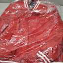 Champion Men's Logo Striped-trim Varsity Jacket (Red, L)