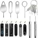 8 Pcs Security Pin Key Release Removal Tool Compatible with Arlo Video Doorbell, Eufy Video Doorbell and Nest Video Doorbell,with 2 Doorbell Removal Pins and A Key Ring(4 Styles, A Combination)