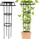 Quibbay Garden Trellis for Climbing Plants Outdoor,41.3 Inch Mushroom Top Trellis for Climbing Plants, Rustproof Metal Plant Flower Trellises for Vine Rose Flower Tomato Support Outdoor Indoor,1 Pack