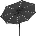 Blissun 9' Outdoor Patio Umbrella, Outdoor Table Umbrella, Yard Umbrella, Market Umbrella with 8 Sturdy Ribs, Push Button Tilt and Crank