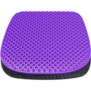 Gel Seat Cushion for Long Sitting Seat Pad For Car Office Chair Wheelchair | Cool & Breathable & Comfortable,Purple Gel Seat Cushion For Car,Chair,Car Seat Cushion Gel Seat Pad For Hip Pain
