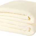 Fleece Blankets, Super Soft Flannel King Size Blanket for Bed, Luxury Cozy Microfiber Plush Fuzzy Blanket,Ivory White
