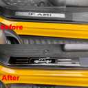 Door Sill Guards for 2019-2024 Ram 1500 Crew Cab & Mega Cab ONLY | Not for Quad Cab or Classic | Stainless Steel Entry Guards - 4Pcs