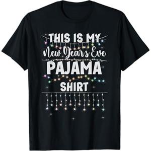 This is My New Year's Eve Pajama Shirt Lights Men Women Kid TShirt S