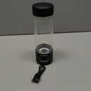 Asgool 340ml Portable Hydrogen Water Bottle Generator with PEM-SPE Technology, Glass Exterior & Aluminum Shell, Produces 5000 ppb Hydrogen in 10 Minutes, for Home, Gym, Office & Travel