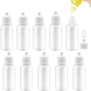 AHIER 50PCS Plastic Dropper Bottle, Eye Dropper Bottle, 15ML Empty Plastic Squeezable Eye Dropper bottle LDPE with Childproof Cap