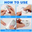 Universal Automatic Electric Nail Clipper,3-in-1 Rechargeable Fingernail & Toenail Trimmer with Built-in Light&2 Speeds,360 Silent Smart Nails Cutter and Polishing Trimmer with Nail Scraps Storage