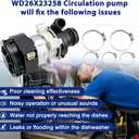WD26X23258 Dishwasher Circulation Pump Assembly Compatible with ge Dishwasher: GDT605PMM0ES, GDT695SMJ0ES, GDF530PGM0BB, GDF630PSM0SS etc. Replace WD26X22285, WD26X22826, WD26X22518, EAP11772000 etc.