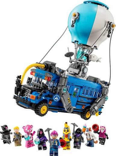 LEGO Fortnite Battle Bus Building Toy - Collectible Fortnite Toy for Kids, Boys & Girls, Ages 10+ - Pretend Play Set with 9 Minifigures from Video Game - Gift for Birthdays - 77073
