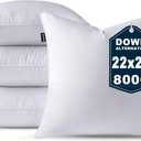 22 x 22 Pillow Inserts Set of 4 Down Alternative Throw Pillow Inserts Large Fluffy Decorative Pillow White Square Pillows Stuffing for Living Room Couch Bed Sofa Interior Cushions