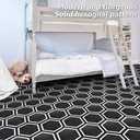 Art3d 30-Pack Hexagon Peel and Stick Flooring Tile Marble Look, Self Adhesive Waterproof Vinyl Floor Tile for Kitchen Bathroom Living Room Bedroom, 11.8" x 10.2" Black Marble