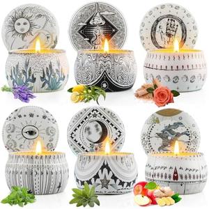 Scented Candles Gift Set, Natural Soy Wax, Stress Relief Gifts for Women, 6 Pack 5.65Oz Aromatherapy Candle, 150H Lasting Burn, Ideal Gifts for Birthday, Mother's Day, Thanksgiving, Christmas