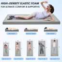 CYMULA Memory Foam Camping Mattress Pad,3inch Sleeping Pad for Camping,Non-Slip Bottom Floor Cot Car Mattress Bed with Retaining Portable Roll up Mattress Pad Mat for Travel Truck Guest Bed Tent