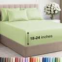 Extra Deep Queen Sheet Set - 6 Piece Breathable and Cooling Sheets - Hotel Luxury Bedding for Women, Men, Kids & Teens - Easy Secure Fit - Soft, Wrinkle Free & Comfy - Extra Deep Pockets - Light Sage