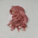Pink Wig for Women Girls Short Curly Synthetic Wig with Bangs Lovely Pink