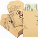 Mr. Pen- Money Envelopes for Cash, 6.5" x 3.5", 100 Pack, Kraft Paper, Self-Adhesive Bulk Cash Envelopes with Elegance Gift Design for Budgeting, Money Saving, Check, Budget, Small Item Organizing