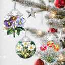 Christmas Ornaments: Stained Glass Ornament, Birth Flower Ornament, Christmas Tree Ornaments & Xmas Tree Decorations Exquisite Holiday Decor, Birth Flower Gifts Perfect Holiday & Xmas Gifts - Feb