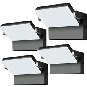 18000LM Modern Security Flood Light, 360° Rotatable Areas Lighting | 4Pack,120W 5000K, IP65 Waterproof, Ani-Rust, Wall Mount Outdoor Wall Light for Yard, Building, House