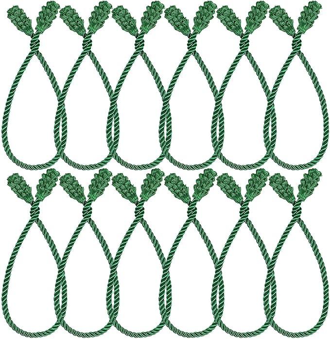 Shappy 12 Pieces Christmas Garland Ties for Banister Christmas Decorative Reusable Flexible Twist Ties for Garland Staircase Home Decoration Holiday Craft Wrapping