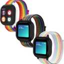 BlackPro 3 Pack Compatible with Gizmo Watch 3 2 1 /GabbWatch 3 3e 2 1 Band Replacement, 20mm Breathable Nylon Loop Kids Watch Band with Quick Release Pins for Kids Girls Boys