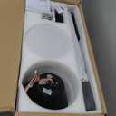 ducrew 62-inch Lighted Ceiling Fan - Black, with Remote Control, Full Memory Function, Quiet Operation, Ideal for Garages or Living Rooms, 8 Double-Sided Wooden Blades, Easy Installation