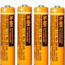4 Pack NI-MH Rechargeable AAA Batteries 1.2V 550mAh HHR-55AAABU AAA Battery for Panasonic Cordless Phones