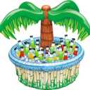 JOYIN 28 Inflatable Palm Tree Cooler, Luau Hawaiian Tropical Beach Themed Party Decorations, Blow Up Palm Trees Cooler Outdoor Party Supplies, Kids Adults Birthday Party Dcor