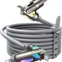 LISEN 10 FT USB C Cable Fast Charging, 240W 4 in 1 Charging Cable, Chubby Type C/A to C/Lightning Cable with Light for iPhone 16 15 14 Pro/MacBook/iPad/Samsung/Switch, Multi Chargers for All Devices