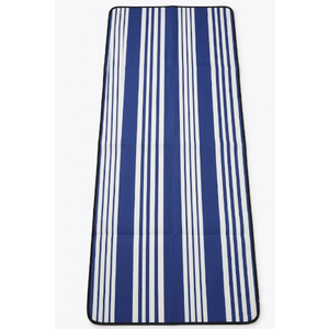 Navy Blue Stripe Line Area Rug 55"x24" ,Minimalist Geometric Non Slip 
