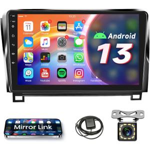 Car Radio for Toyota Tundra 2007-2013 Android 13 Car Stereo for Toyota Sequoia 2008-2018, Rimoody 10.1'' Touch Screen GPS Navigation Mirror Link Bluetooth WiFi FM Backup Camera