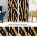 Batmerry Rose Gold Africa Zebra Striped Blackout Curtains for Bedroom, Black Grommet Top Drapes Thermal Insulated Window Curtains, Set of 2 Panels, 52x84 inches