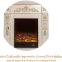 Wood Carved Long Onlay Applique Unpainted Frame Wood Appliques and Onlays for Furniture (04, 57x12.5cm/22.44x4.92inch)