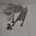 Zenna Home Tension Pole Shower Caddy, Corner Shower Storage System with 4 Adjustable Baskets, Bathroom Organization Solution, 60 to 108 Inch, Satin Nickel