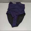 AI'MAGE Women's Ribbed One Piece Swimsuit Tummy Control Ruched Bathing Suit Sexy Mesh Swim Suits Crisscross Back Tie Swimwear (L,Blue)