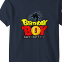 Kids 9 Year Old 9th Dragon Anime Style Birthday Gift For Boys T-Shirt, Blue, 22" Lungth