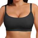 Feelingirl Black Sports Bra, Size XL