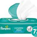 Pampers Baby Wipes, Complete Clean Baby Fresh Scented Wipe, Gently Cleans Head to Toe, 72 Total (1 Flip-Top Packs)