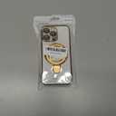 SMARTFOX Case for iPhone 15 Pro Max 6.7", Compatible with MagSafe, Luxury Plating Shockproof Clear Phone Cover with Invisible Stand, Full Camera Lens & Screen Protector for Women Girls, Titanium Gold